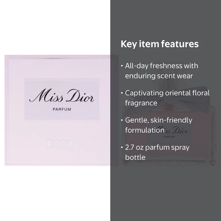Dior, Miss Dior Parfum Spray, Floral fragrance, 2.7 oz - Walmart.com Dior, Miss Dior Parfum Spray, Floral fragrance, 2.7 oz - Walmart.com