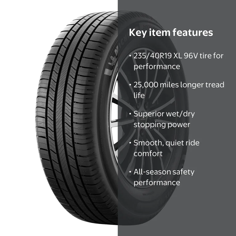 235/40r19 2本　新車外し Michelin, All-Season Tire, 235/40R19/XL 96V, Long-Lasting