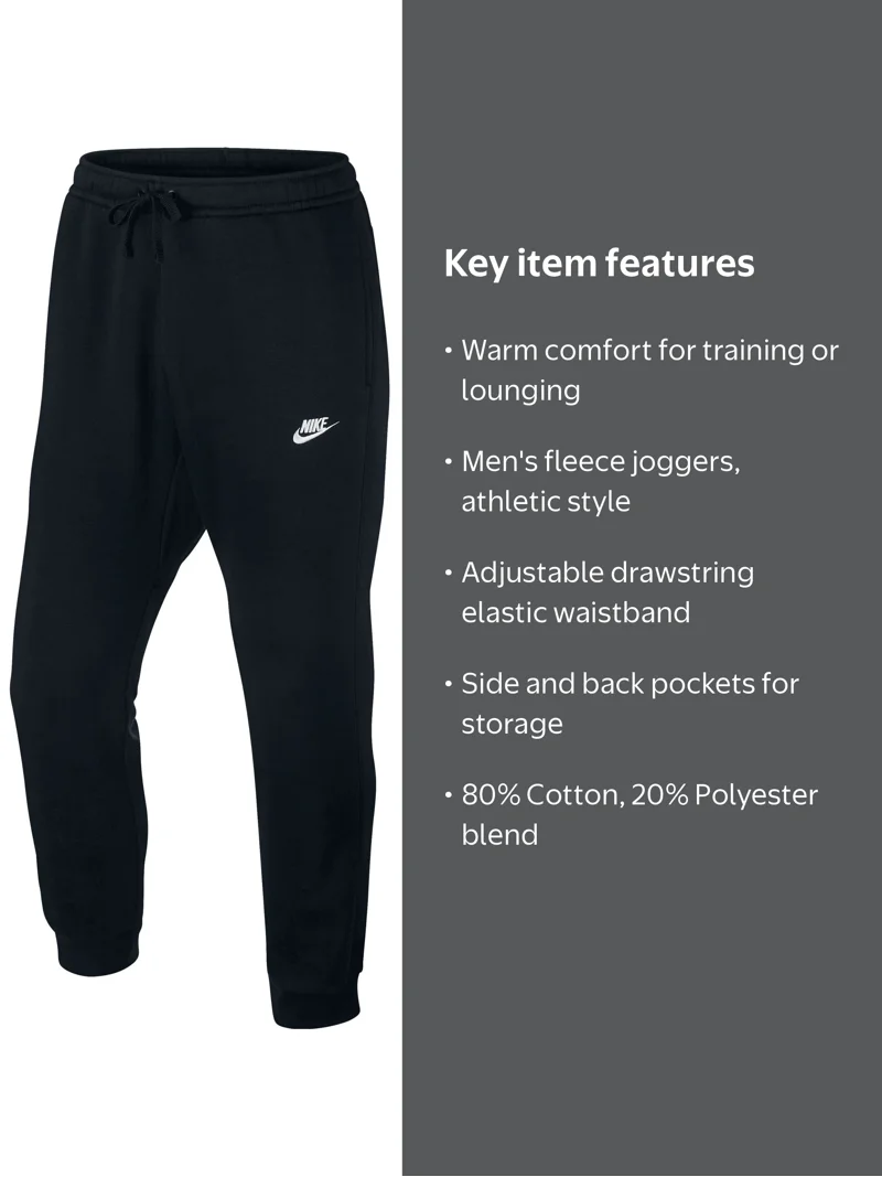 adidas, Men's Sweatpants, XL, Black, Cotton Fleece Jogger