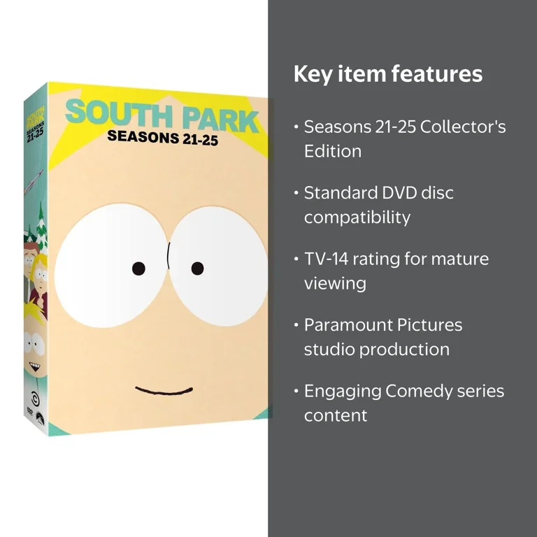 Free Shipping! Paramount Home Video South Park Seasons 21-25 DVD