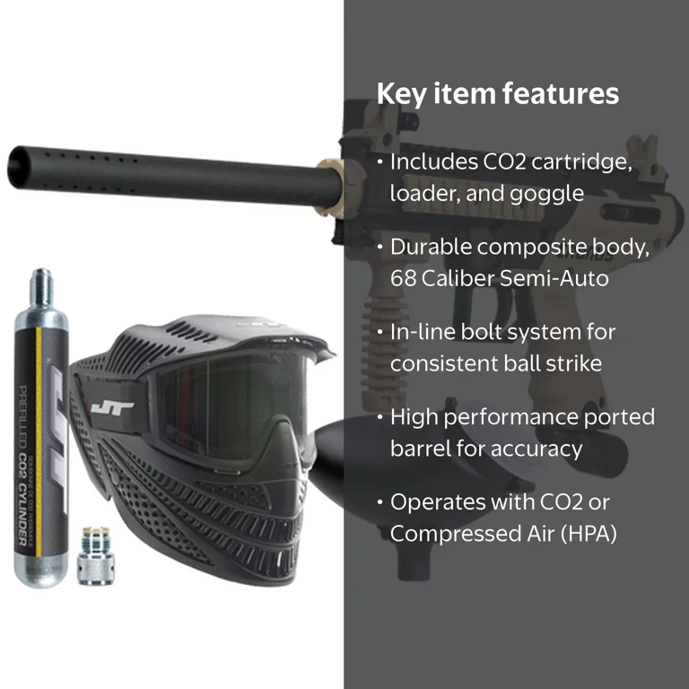 Tippmann Tactical, Paintball Marker Gun, Cronus, 68 Caliber Semi