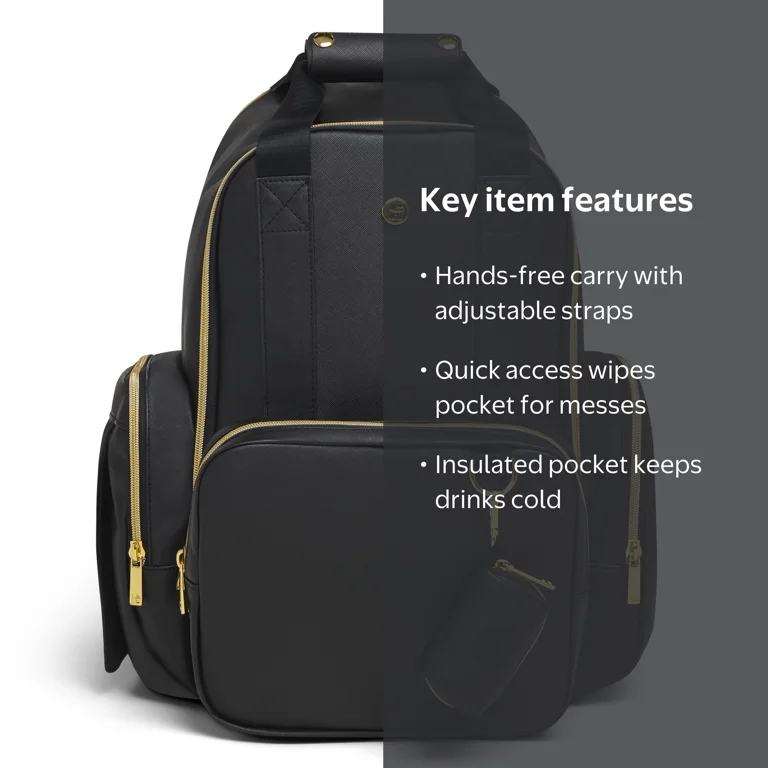 black leather baby backpack ARDIKAMA Diaper Bag Backpack for Women Travel Bag Mother Outdoor Backpack with Changing Pad Stroller Straps(2 pieces) : Baby the key leash ends the deep Leather Diaper Bag Backpack with