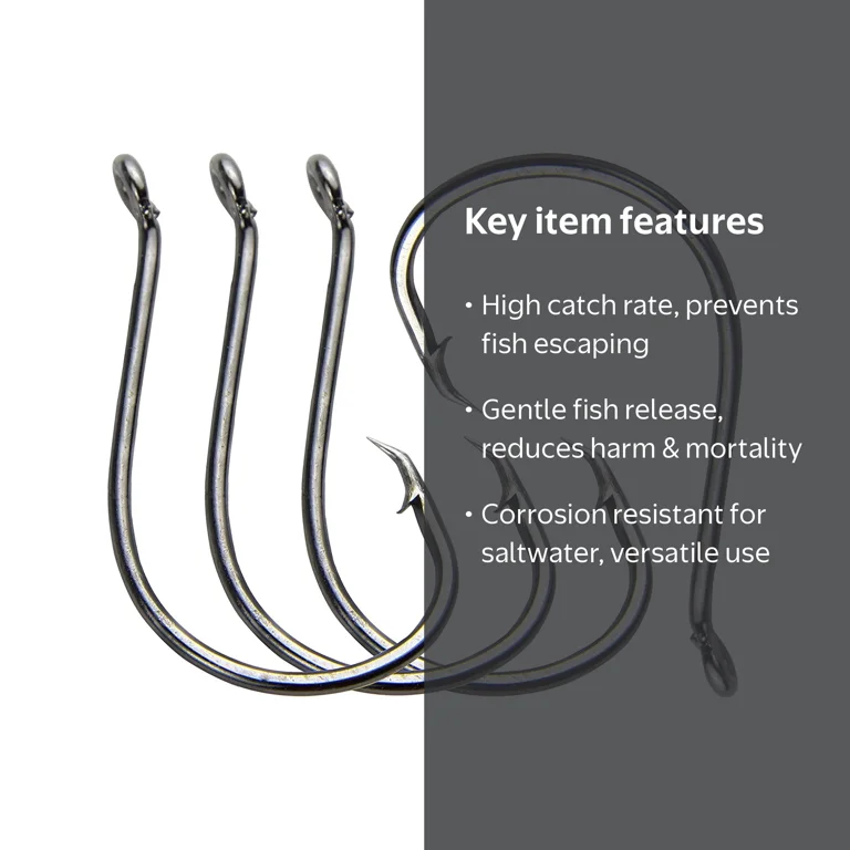 circle hooks for bass fishing Inline Striped & Saltwater Circle fishing hooks feature smooth circle closed eye Circle Hooks Saltwater Fishing Hooks