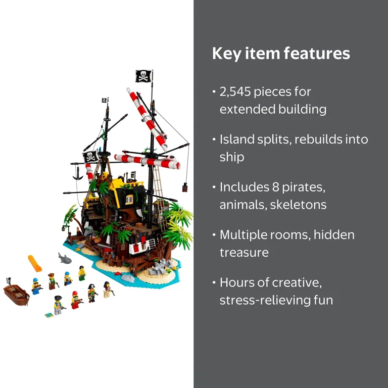 LEGO Ideas Pirates of Barracuda Bay 21322, Pirate Shipwreck Island