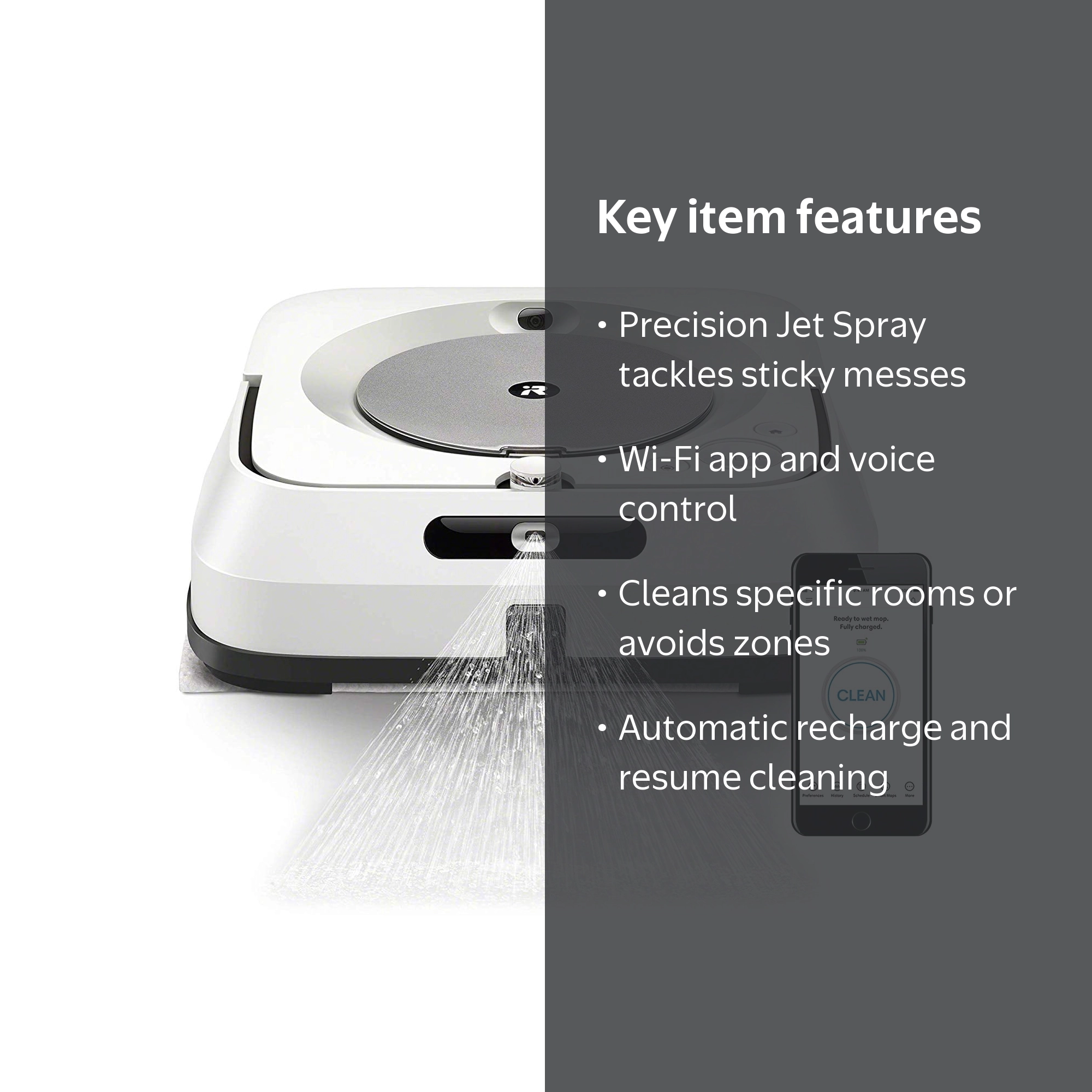 iRobot Braava Jet M6 6110 Robot Mop Wi-Fi Connected Smart Mapping