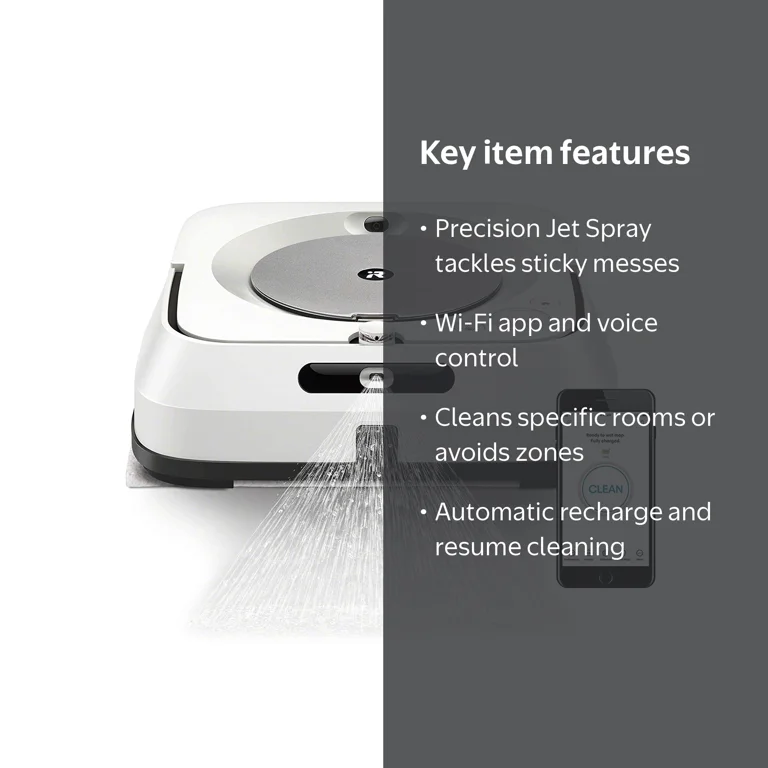 iRobot Braava Jet M6 6110 Robot Mop Wi-Fi Connected Smart Mapping
