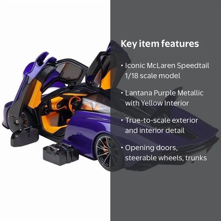 McLaren Speedtail Lantana Purple Metallic with Black Top and