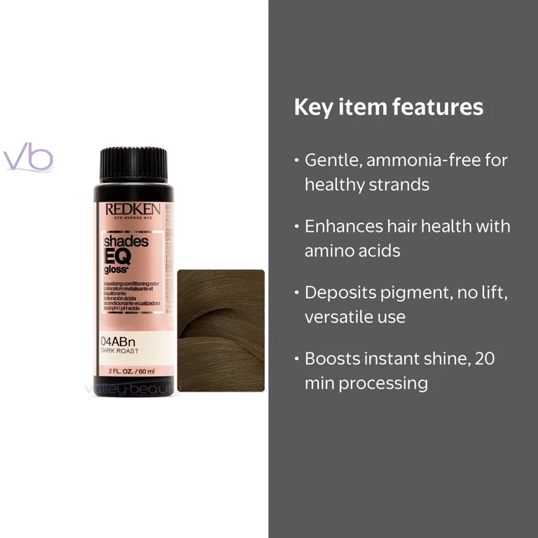 Redken, Shades EQ Demi-Permanent Hair Gloss, 2 Oz, Dark Roast
