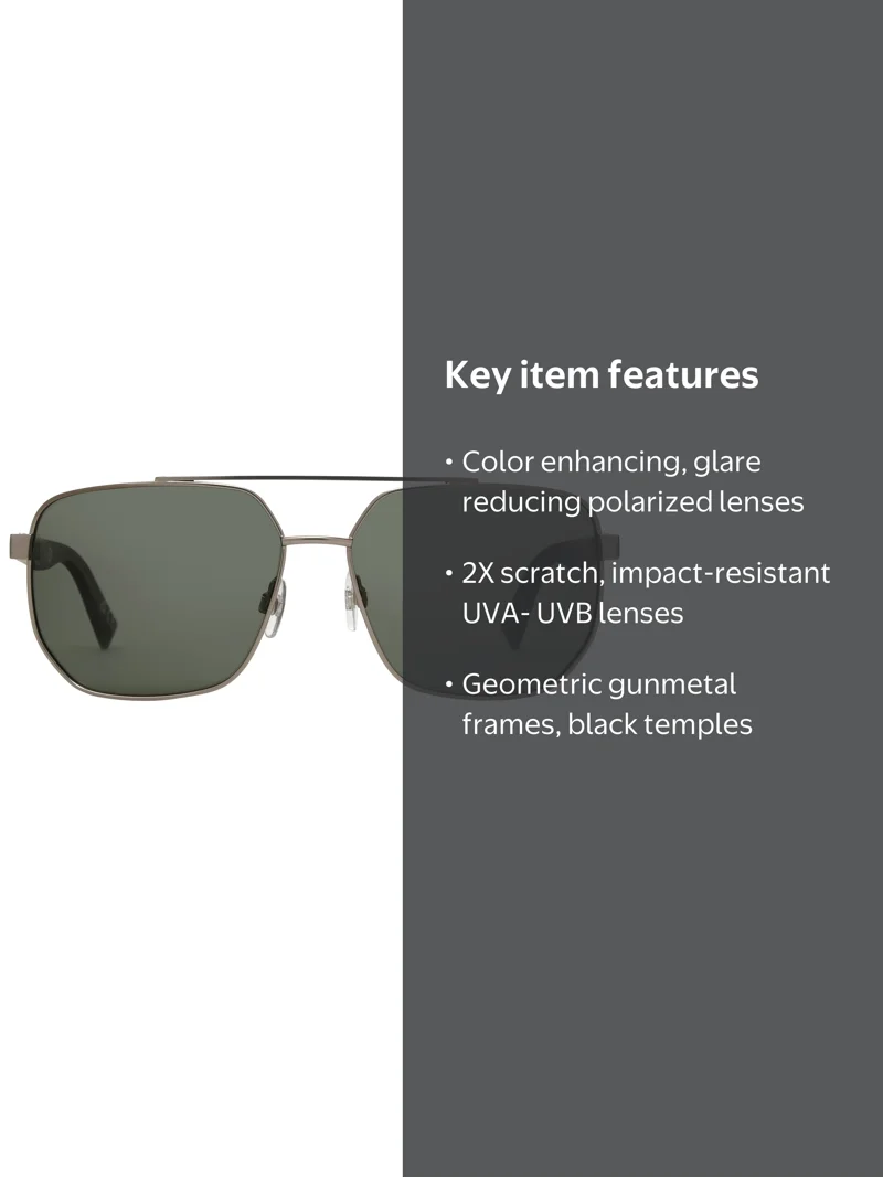 Foster Grant TruPolar Men's Polarized Sunglasses Geometric