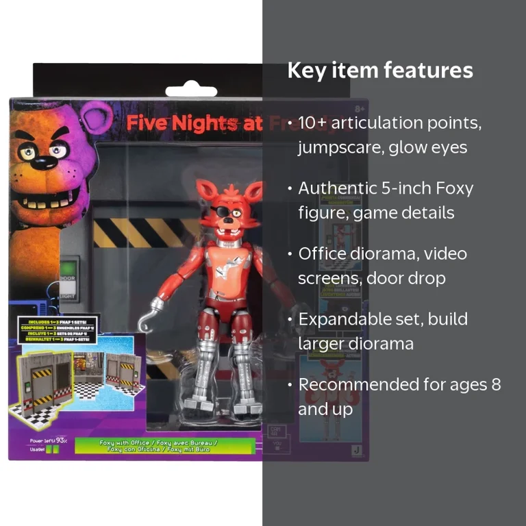 Jazwares Five Nights at Freddy's Foxy with Office Set, Glowing