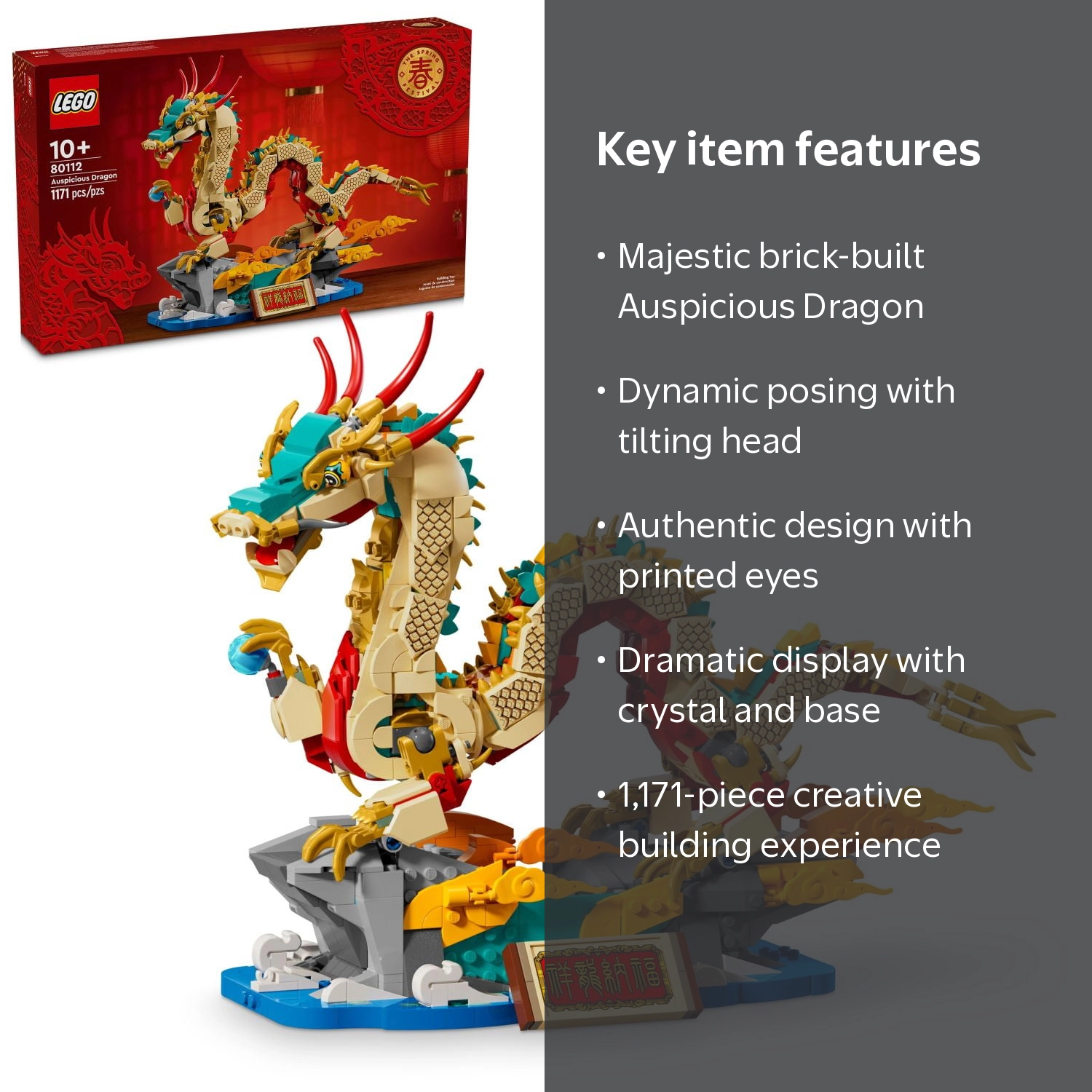 LEGO, Spring Festival Auspicious Dragon Buildable Set, 80112