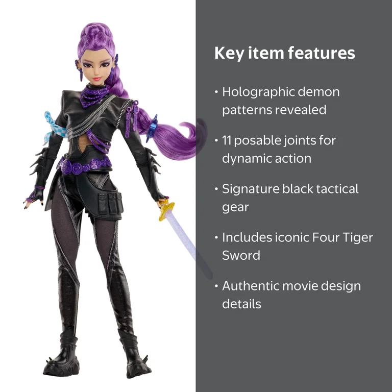 KPop Demon Hunters HUNTR/X Rumi Deluxe Fashion Doll in Removable