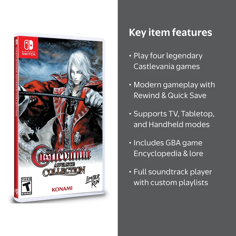 Free Shipping! CASTLEVANIA ADVANCE COLLECTION NINTENDO SWITCH