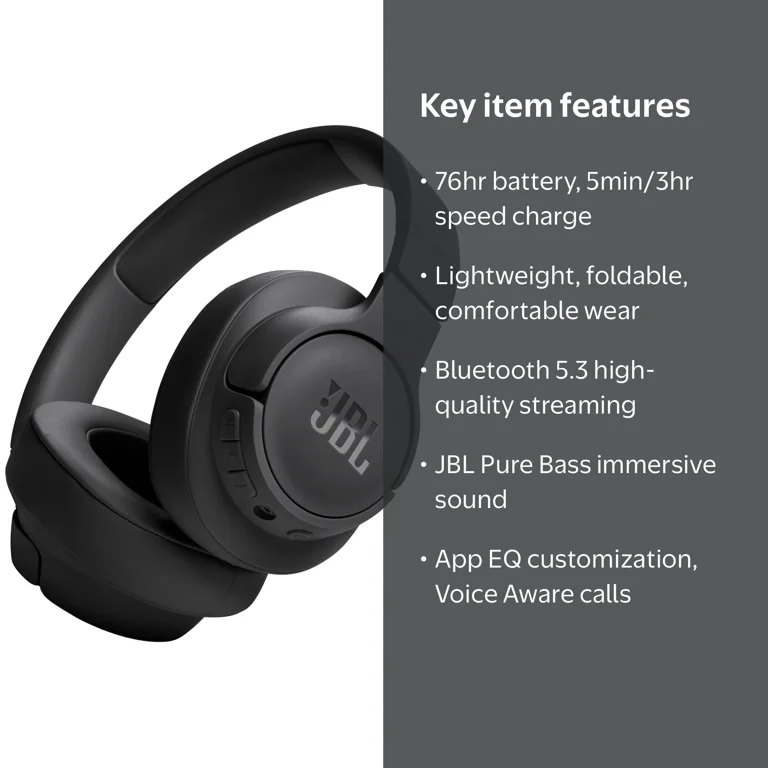 Free Shipping! JBL Tune 720BT Pure Bass Bluetooth Wireless Over
