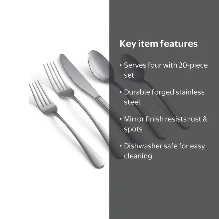 Cambridge Harmonize Mirror 20-Piece Forged Stainless Steel