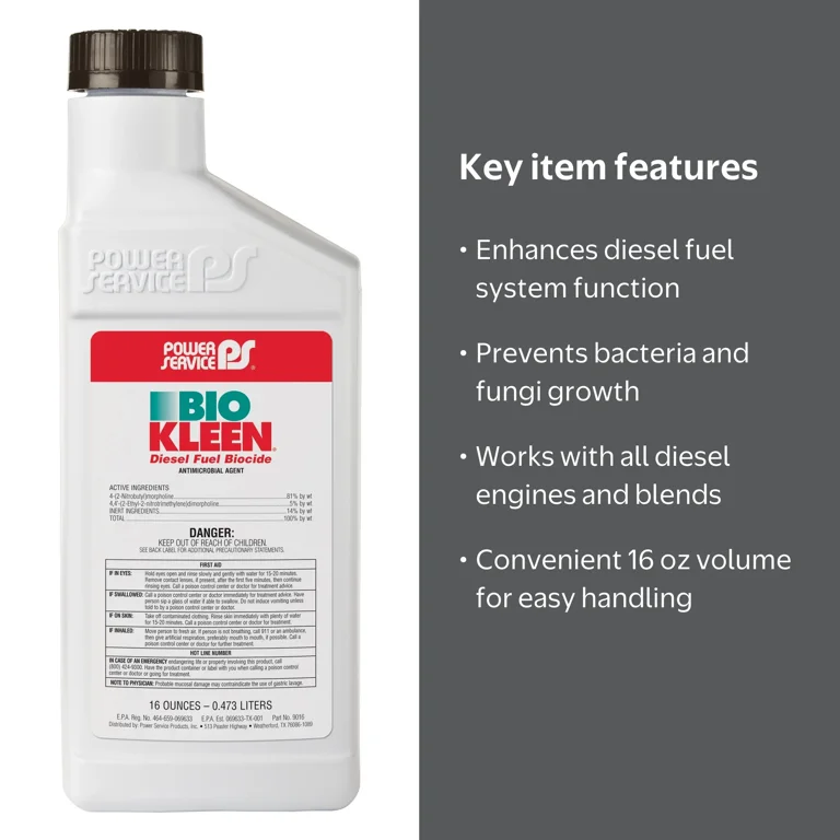 Power Service, Diesel Fuel Additive, 016-09 Bio Kleen, 16 oz