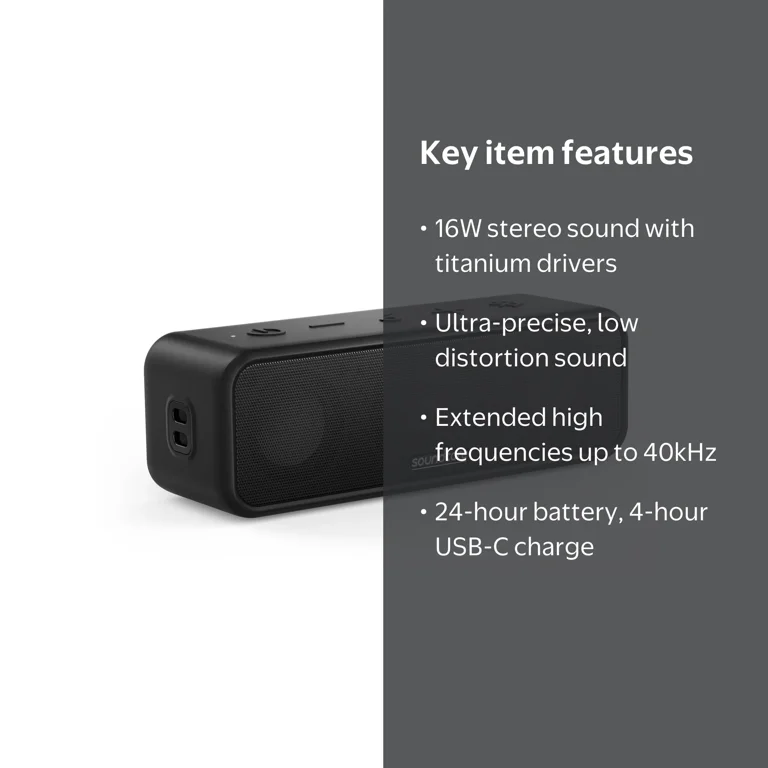 Anker, Soundcore 3 Portable Bluetooth Speaker, Model A3117, Black