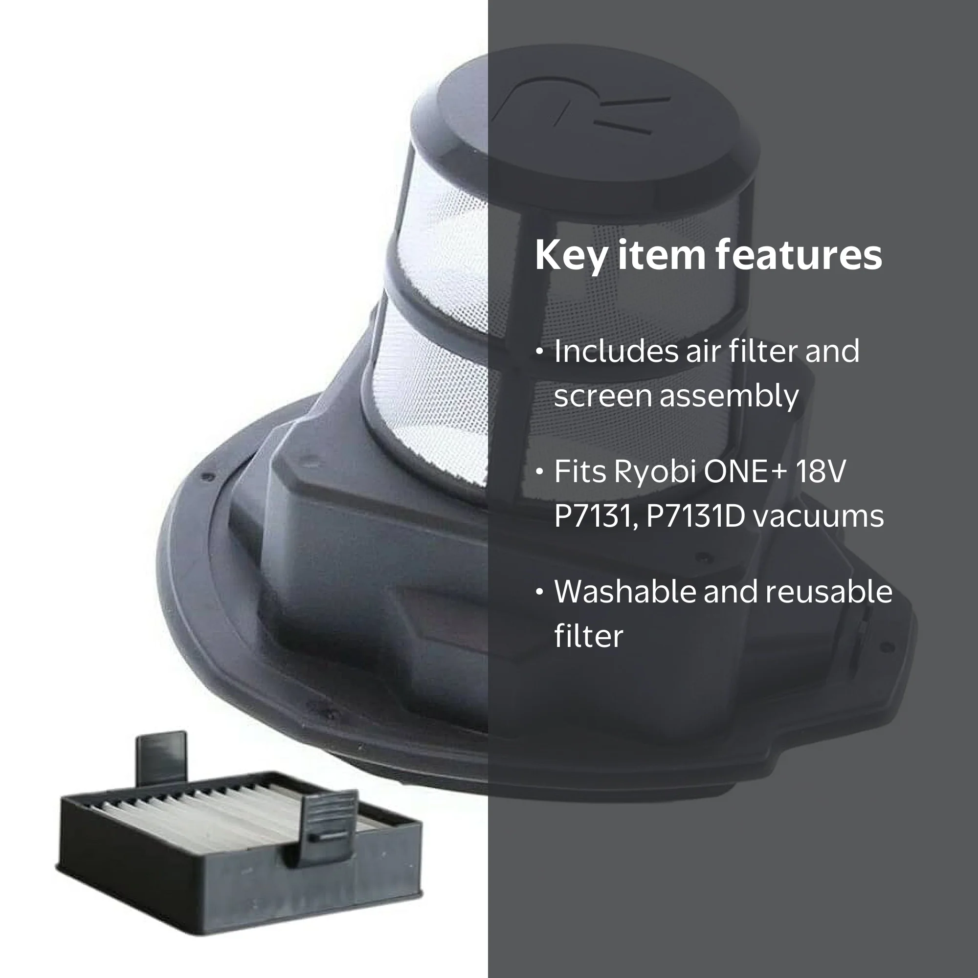 Ryobi P7131 Filter Kit ONE+ 18 Volt Hand Vacuum 534526001