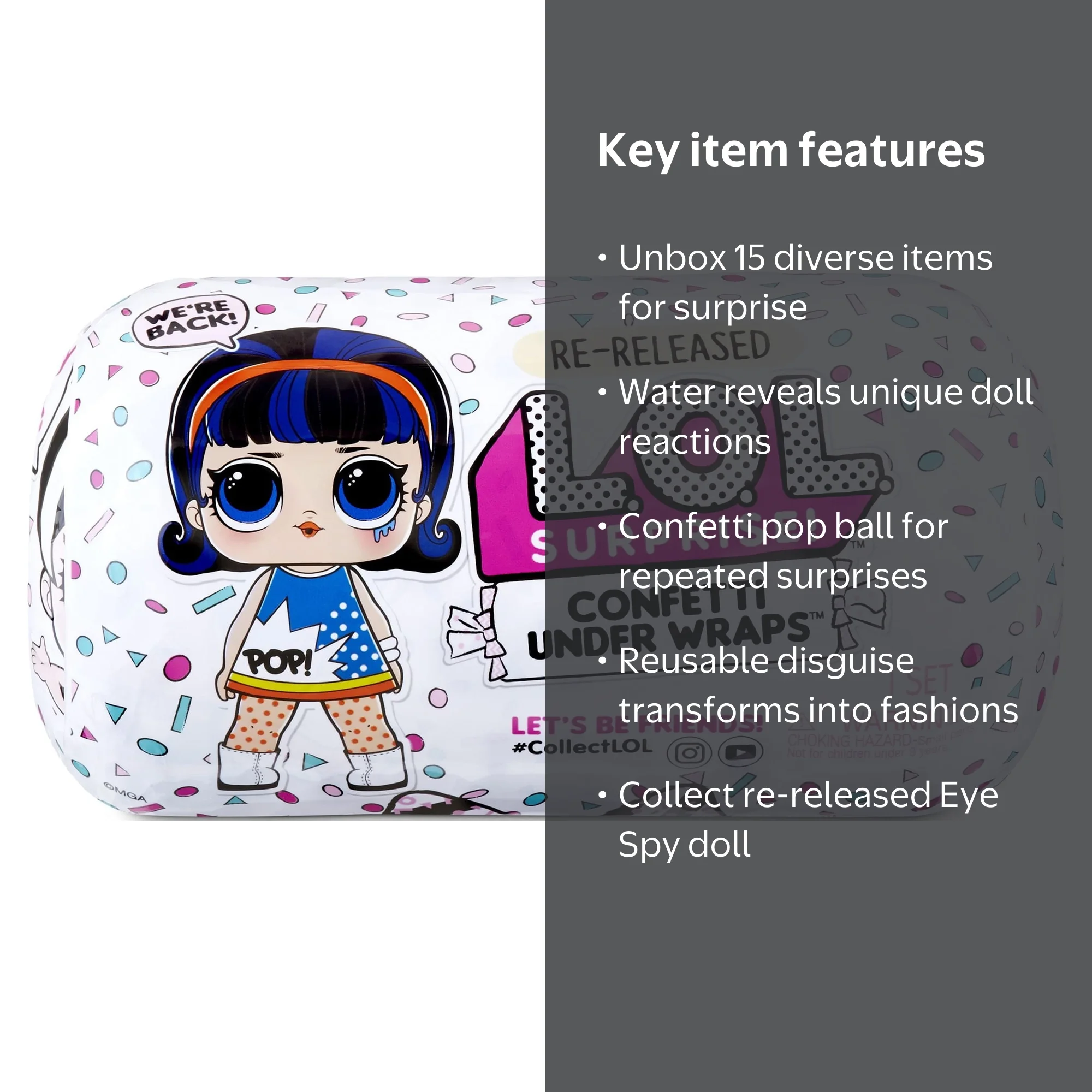 LOL Surprise Confetti Under Wraps Re-released Doll With 15