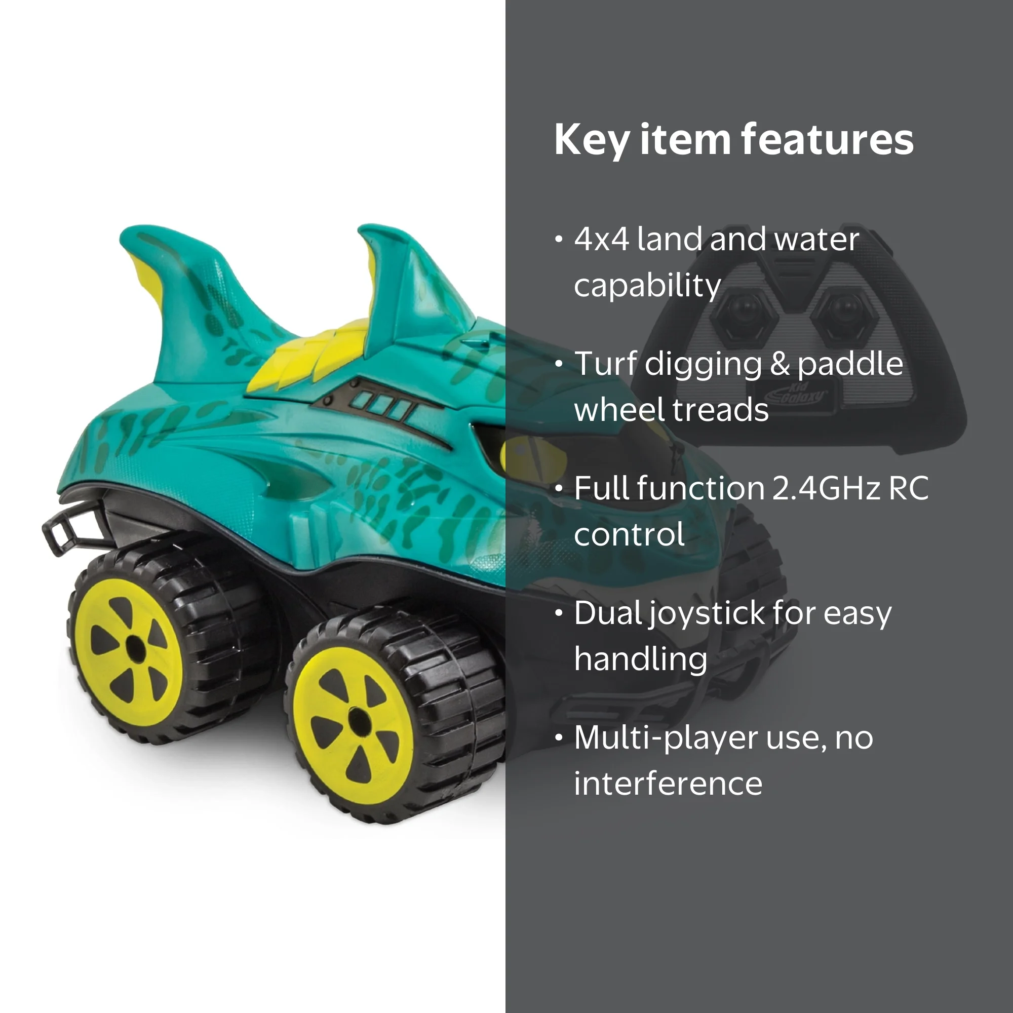 Kid Galaxy Morphibians 2.4GHZ Shark R/C - Runs on Land & Water