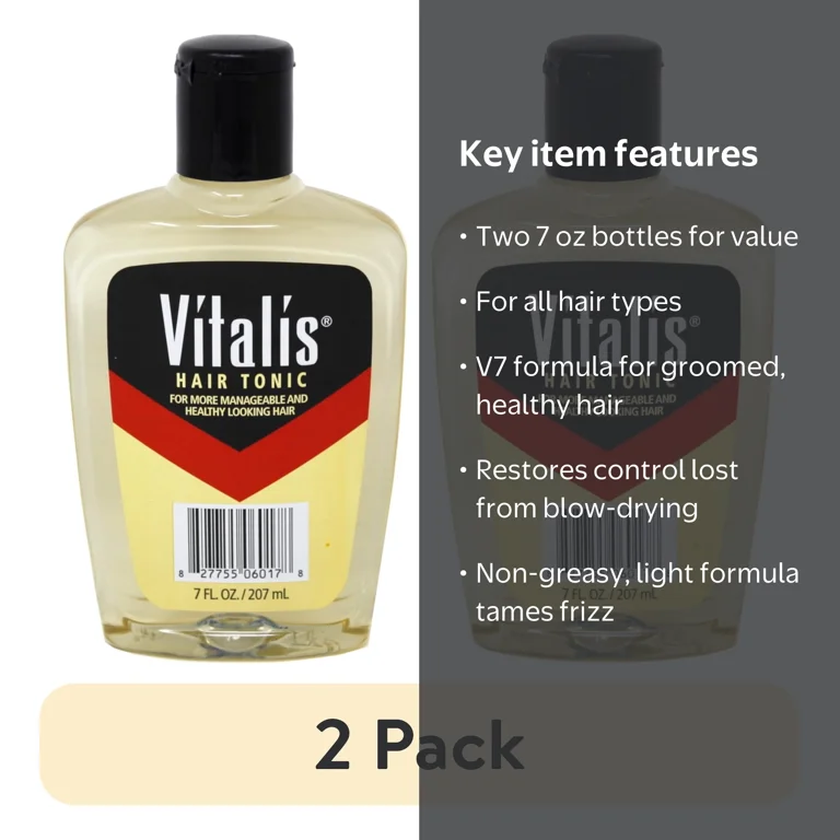 2 pack) Vitalis Hair Tonic, for All Hair Types, 7 oz - Walmart.com