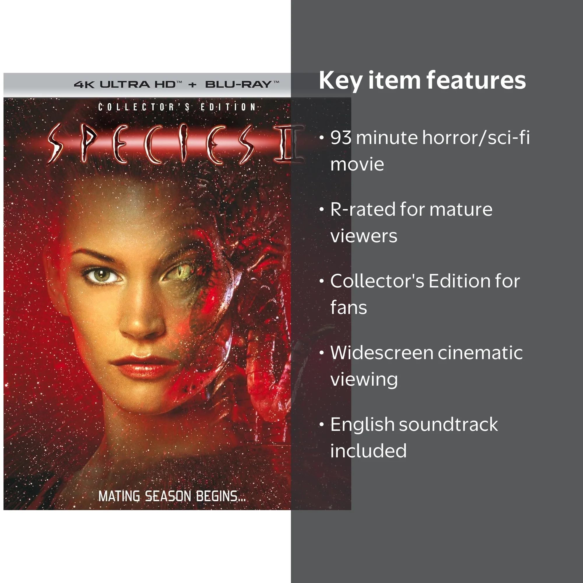 Shout! Factory, Species II Collector's Edition, R 1998, Horror Sci