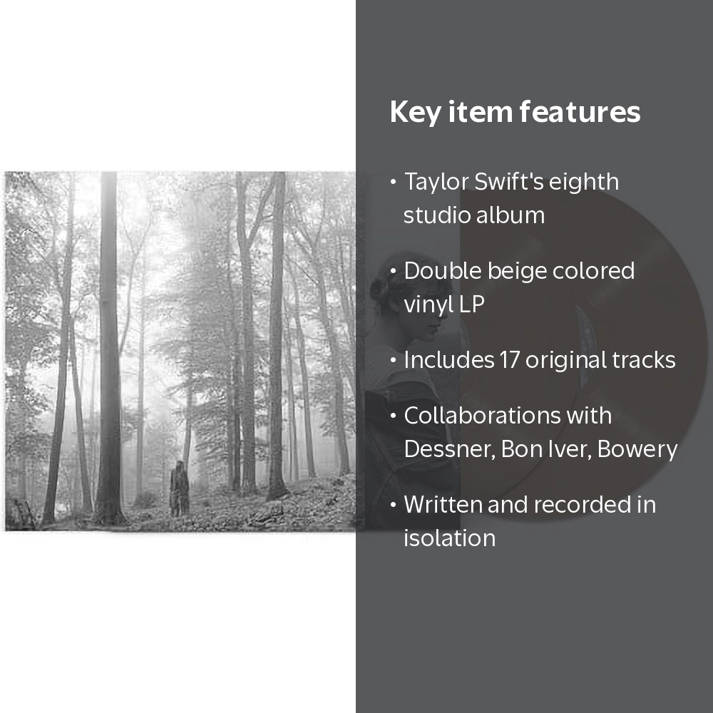 Taylor Swift folklore アナログレコード Taylor Swift - Folklore Double Beige Colored Vinyl LP - Music