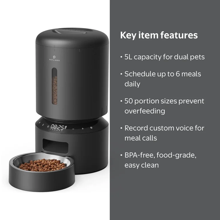 【新品未開封】PETLIBRO 自動給餌器 GRANARY 5L Petlibro, Automatic Cat Feeder, 5L Granary, Up to 6 Meals Per Day