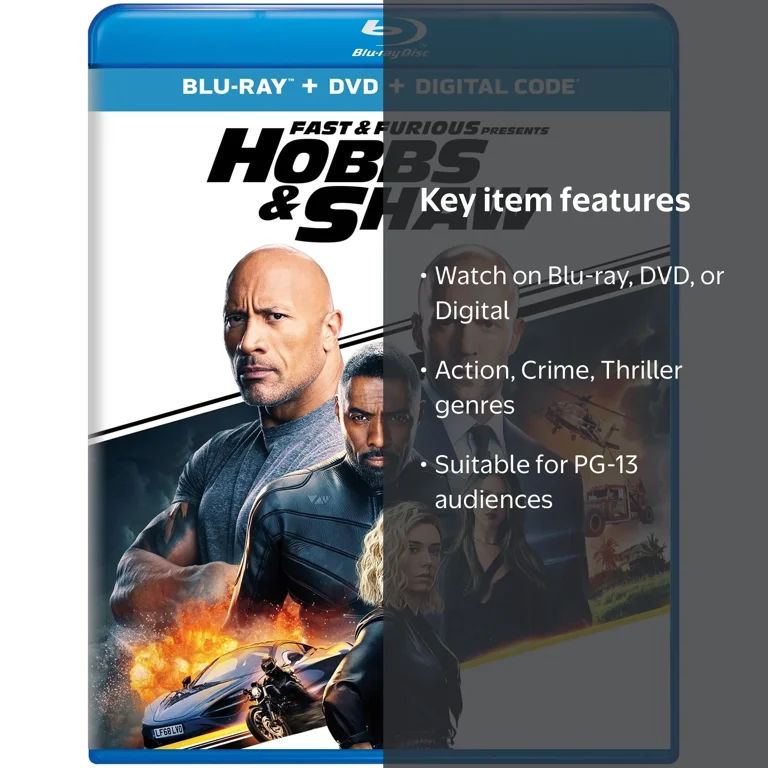 Fast& Furious Presents: Hobbs & Shaw Blu-ray + DVD + Digital Copy