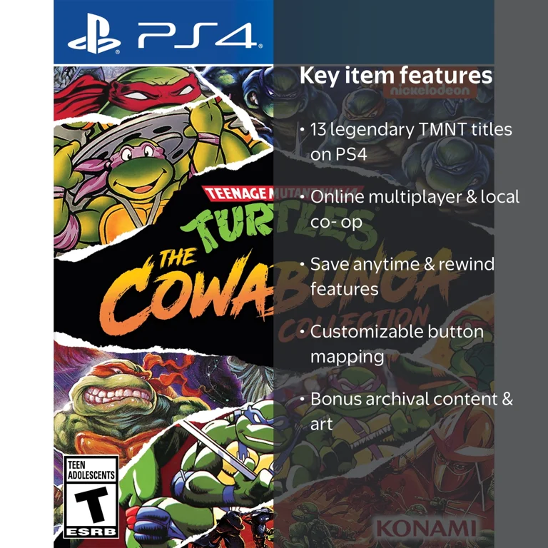 Free Shipping! Konami Teenage Mutant Ninja Turtles Cowabunga