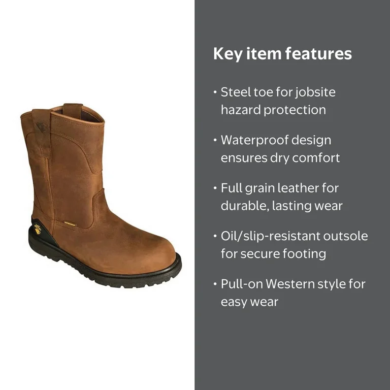 Free Shipping! Herman Survivors Men's Bison Waterproof Steel Toe