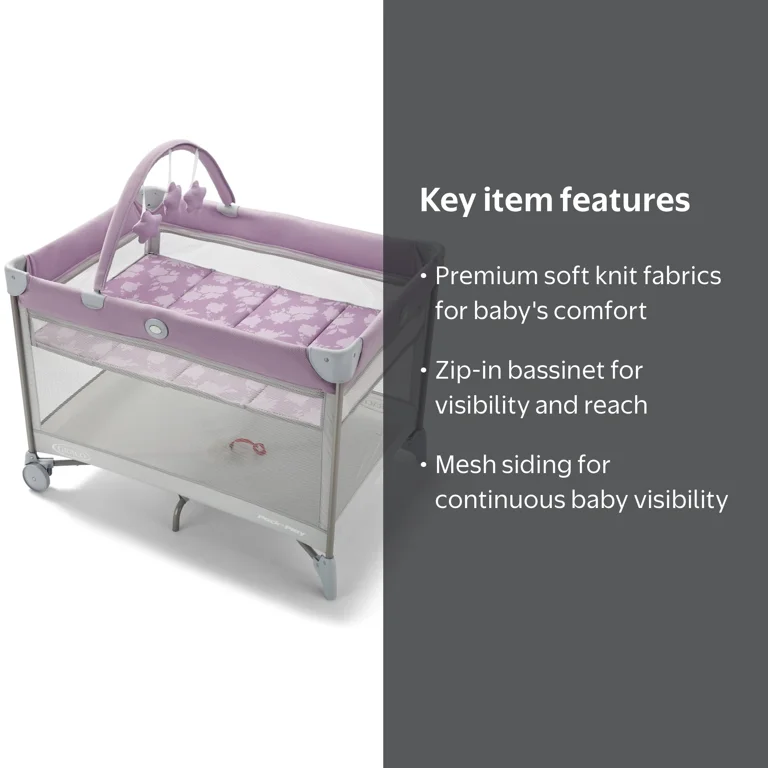 Graco On the Go Zip Playard, Lilac Mod - Walmart.com