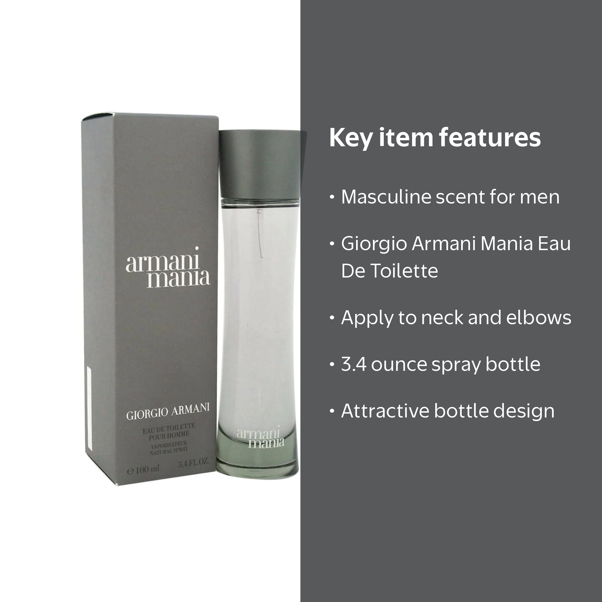 Intense Giorgio Armani Mania Eau De Toilette Spray, Stronger