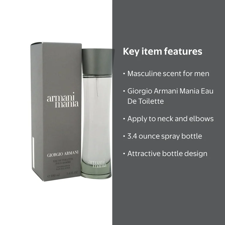Intense Giorgio Armani Mania Eau De Toilette Spray, Stronger