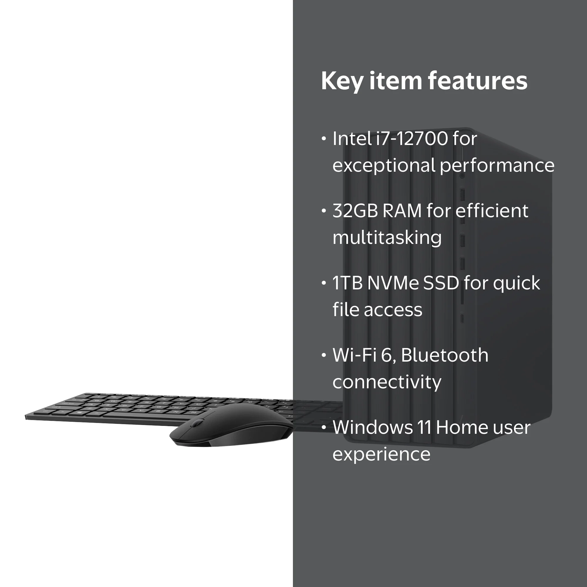 HP ENVY Desktop Computer, Core i7-12700, 32GB RAM, 1TB SSD