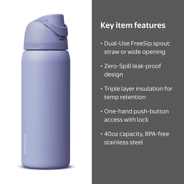 Owala 40oz FreeSip® Stainless Steel Insulated Water Bottle - Out