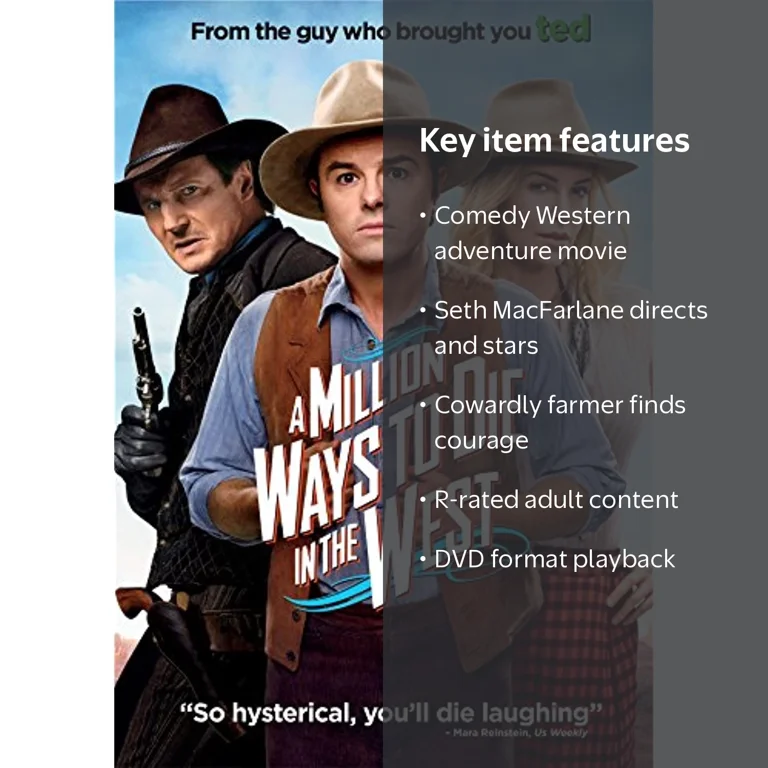 SDS, DVD, A Million Ways to Die in the West, MPAA R - Walmart.com