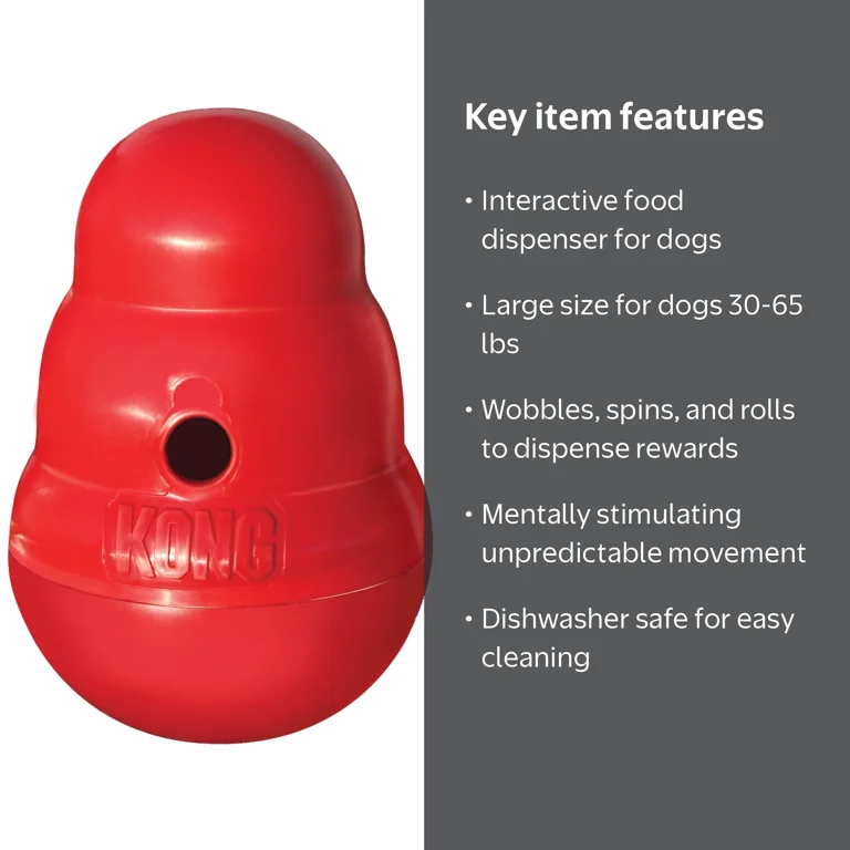 KONG, Wobbler Food-Dispensing Dog Toy, Red, All Sizes - Walmart.com