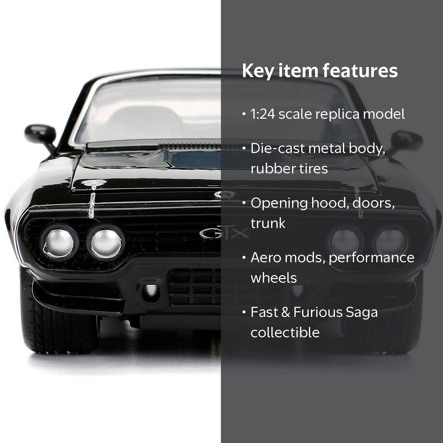 Jada Toys Fast & Furious Dom's '72 Plymouth GTX Diecast Model Car