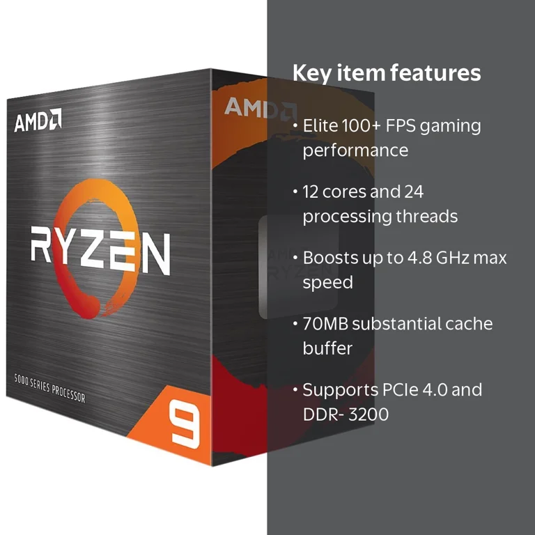 AMD Ryzen 9 5900X, 12-Core 3.7 GHz Socket AM4 Desktop Processor