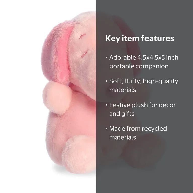 Aurora - Mini Pink Adorable Stuffed Animal - 5