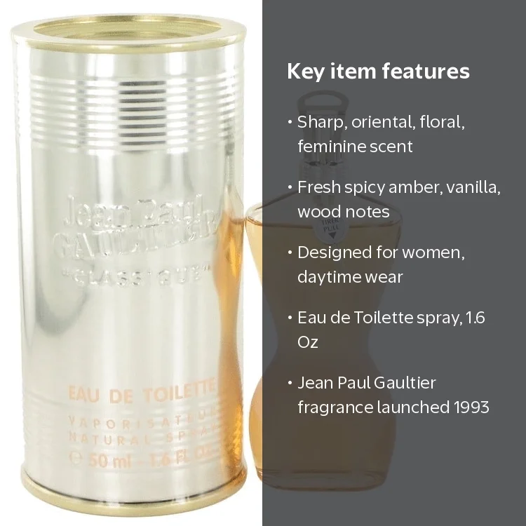 Jean Paul Gaultier, Eau de Toilette, Classique, 1.6 Oz - Walmart.com