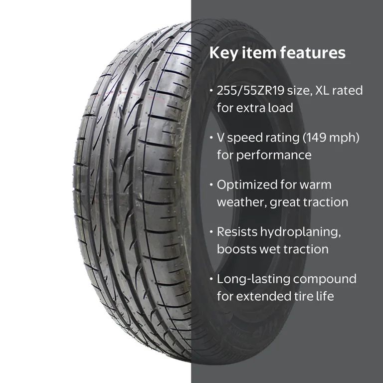 Bridgestone, Passenger Tire, 255/55ZR19 111Y XL, Summer Traction