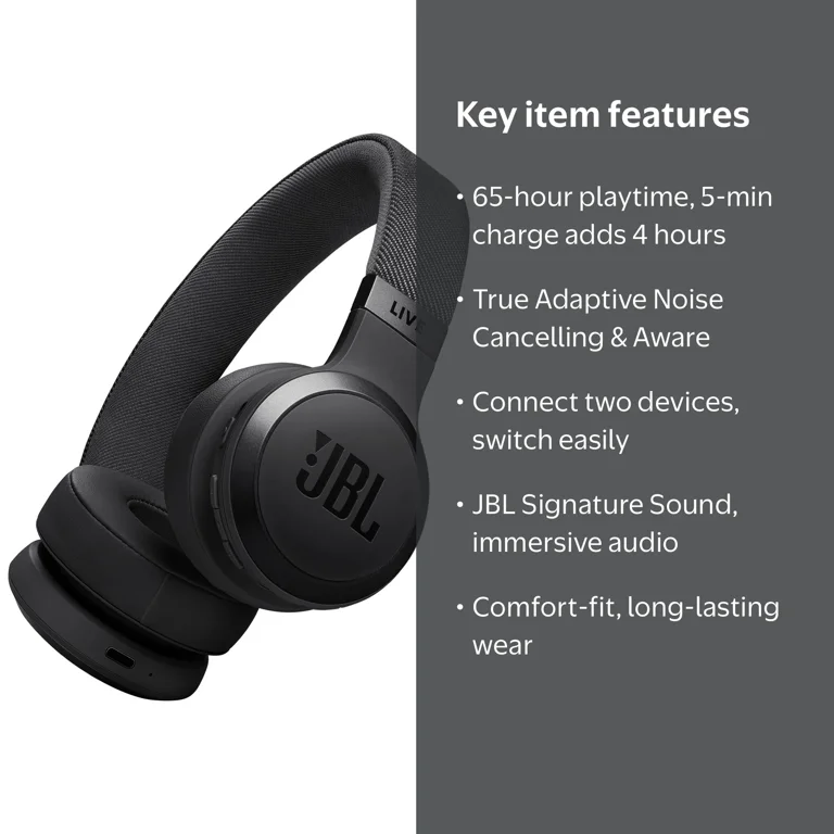 Free Shipping! JBL Wireless On-Ear Headphones with True Adaptive