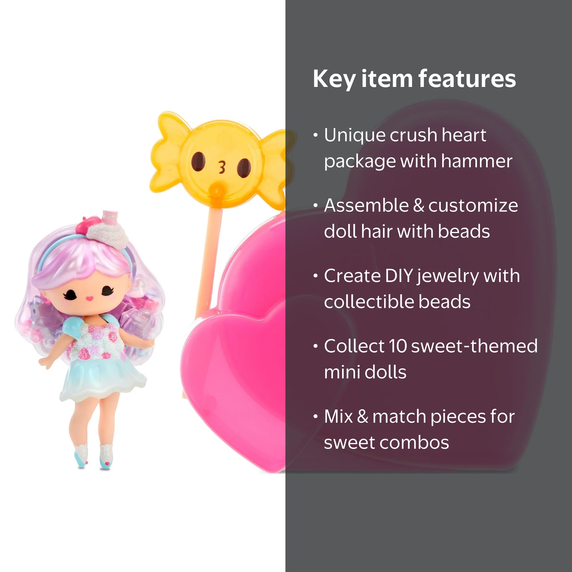 Secret Crush Mini Doll Toy Pack - Crush to Unbox Sweet-Themed