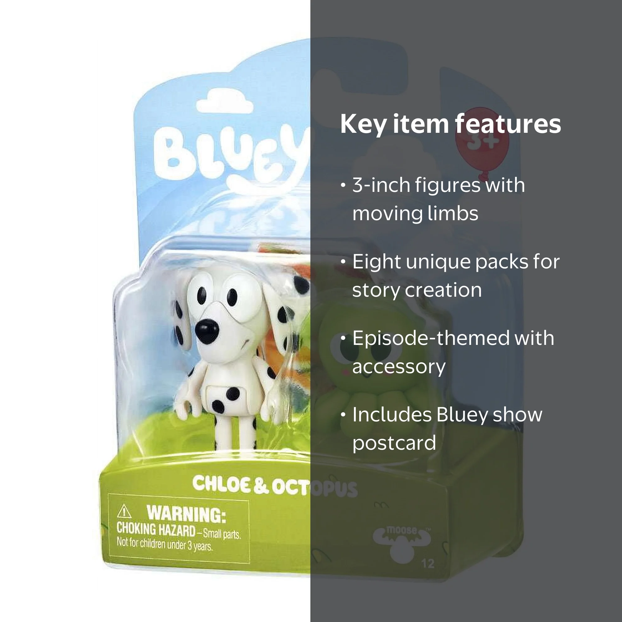 Bluey Chloe & Octopus Mini Figure with Muffin Accessory - Walmart.com