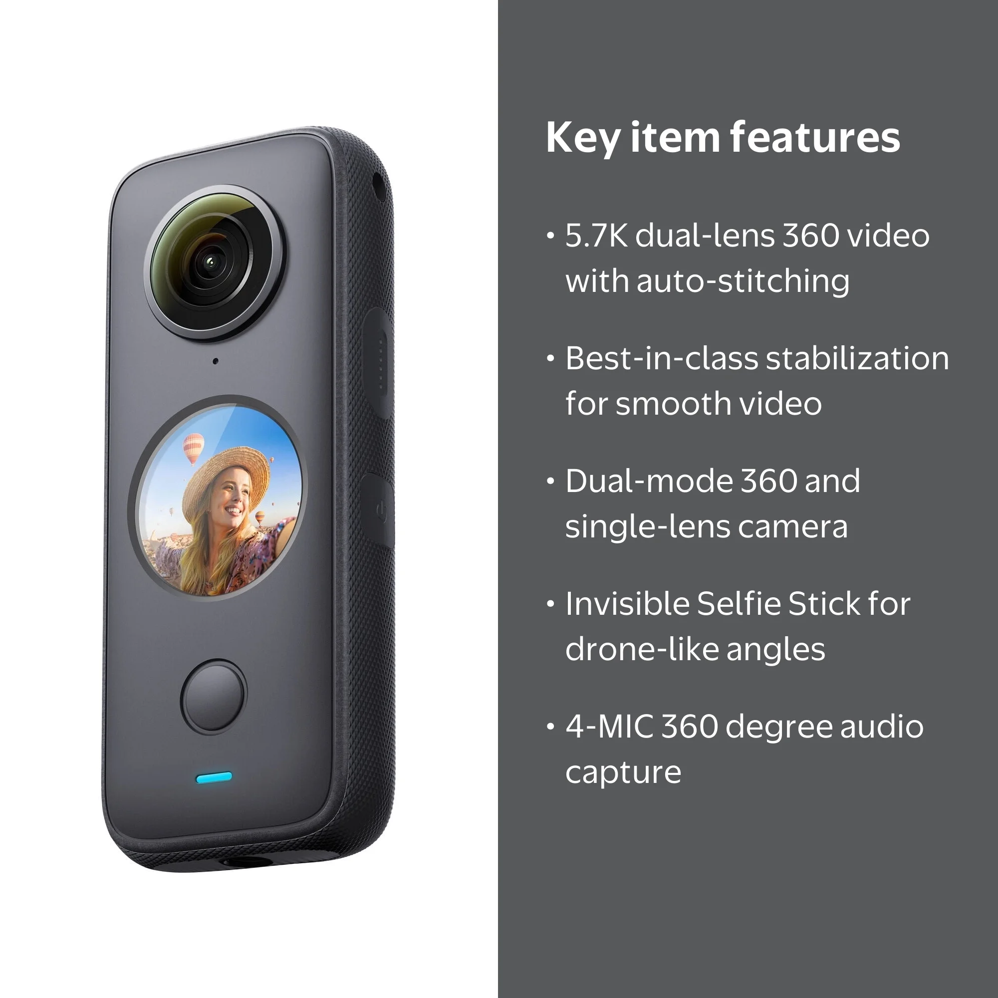 Insta360 ONE X2 Pocket 360 Action Vlog Camera with Video