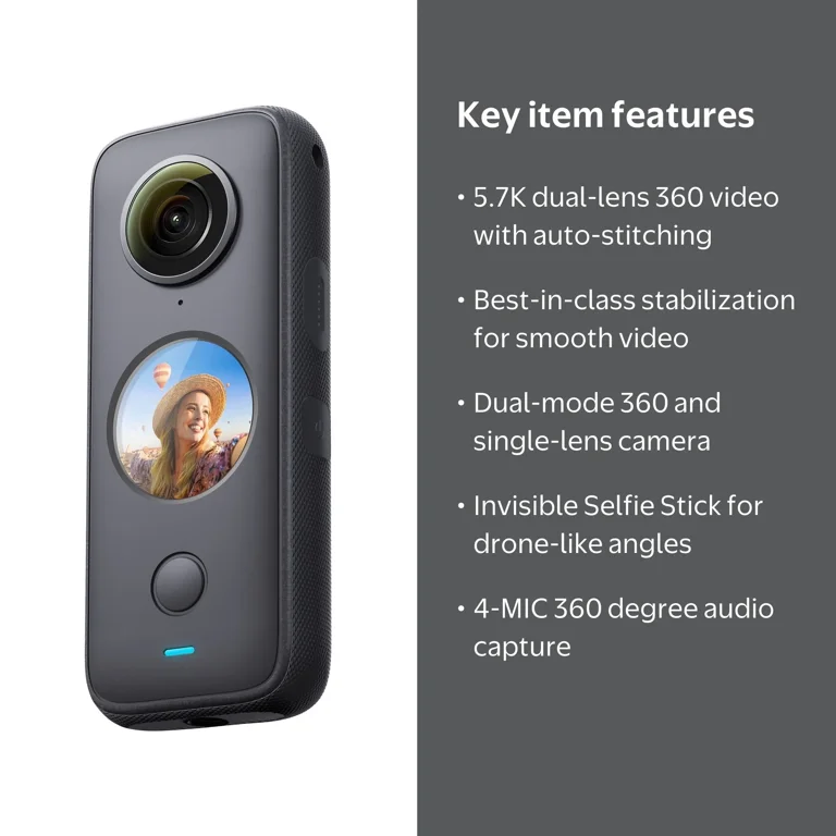 Insta360 ONE X2 Pocket 360 Action Vlog Camera with Video