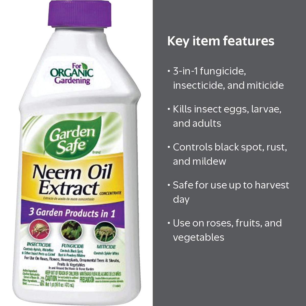 Garden Safe Organic Neem Oil Extract Concentrated for Plants