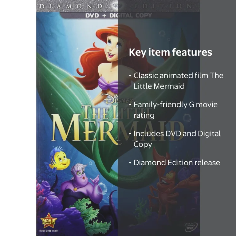 The Little Mermaid: Diamond Edition (DVD + Digital Code) - Walmart.com